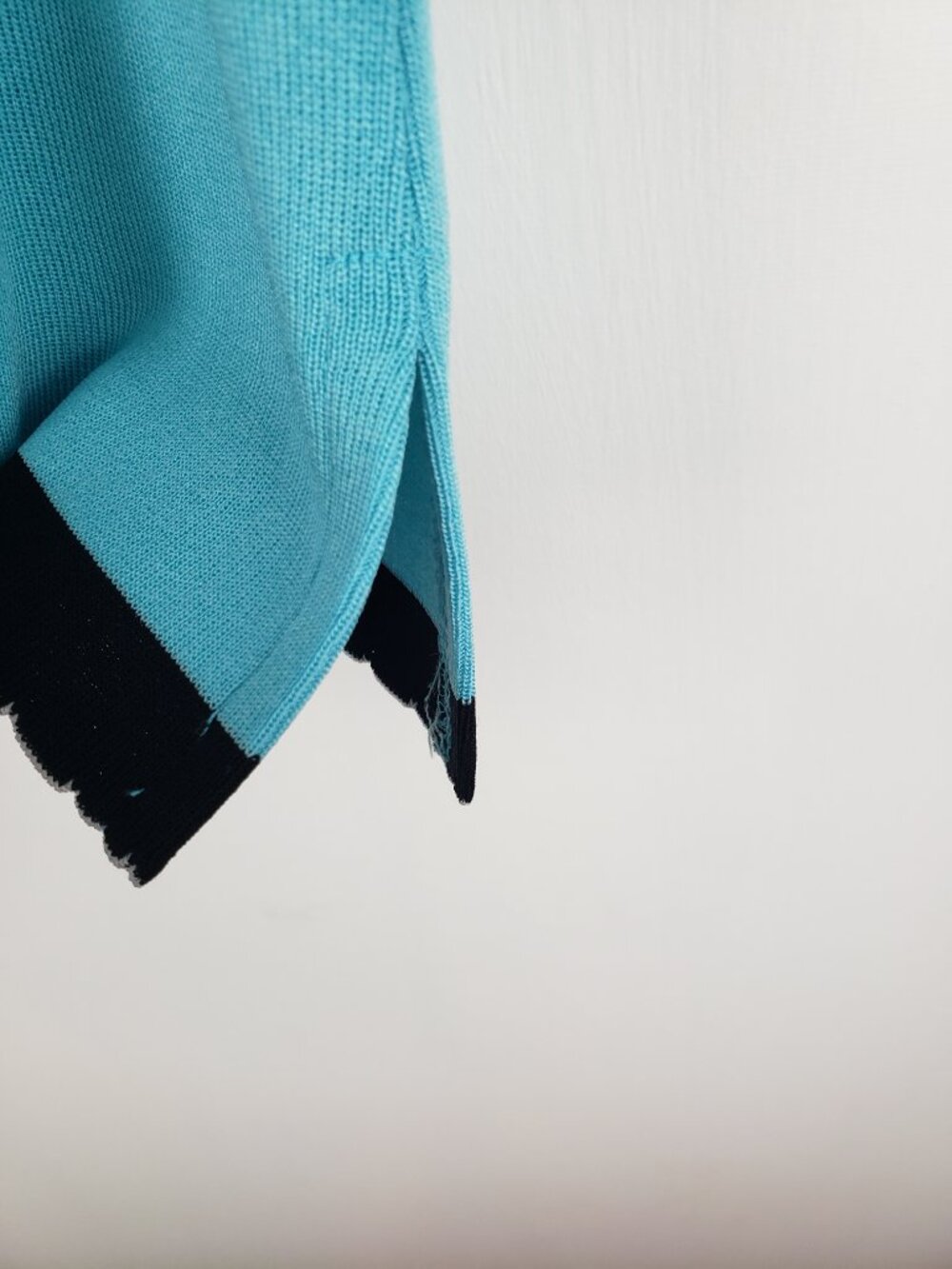 Exclusively Misook Twinset Teal Aqua Black Scalloped Jewels Womens L/XL - Picture 5 of 12